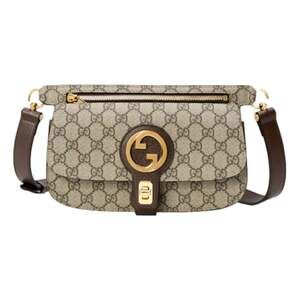 Gucci GG Supreme Blondie Canvas Belt Bag Brown Beige Size